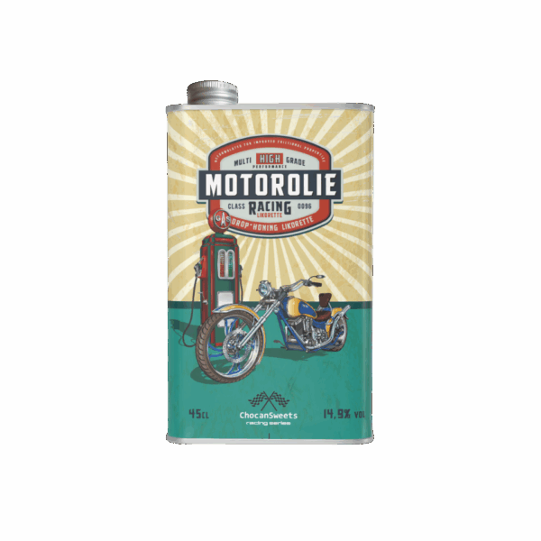 MOTOROLIE BLAUWE CHOPPERBIKE