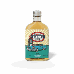 BENZINE BLAUWE OLDTIMER