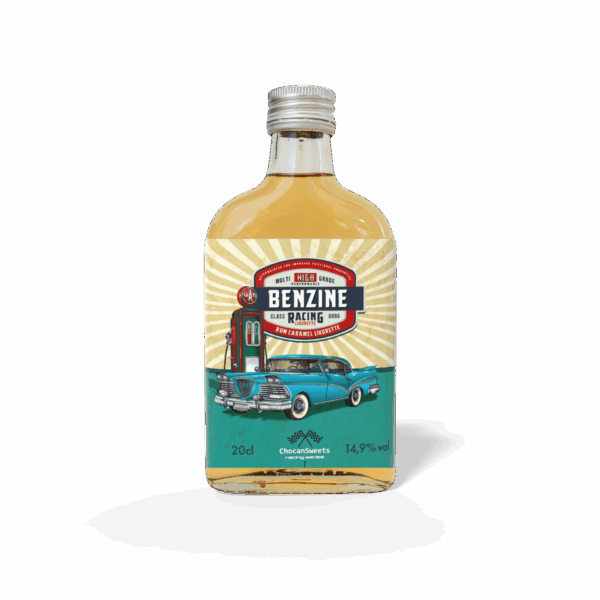 BENZINE BLAUWE OLDTIMER