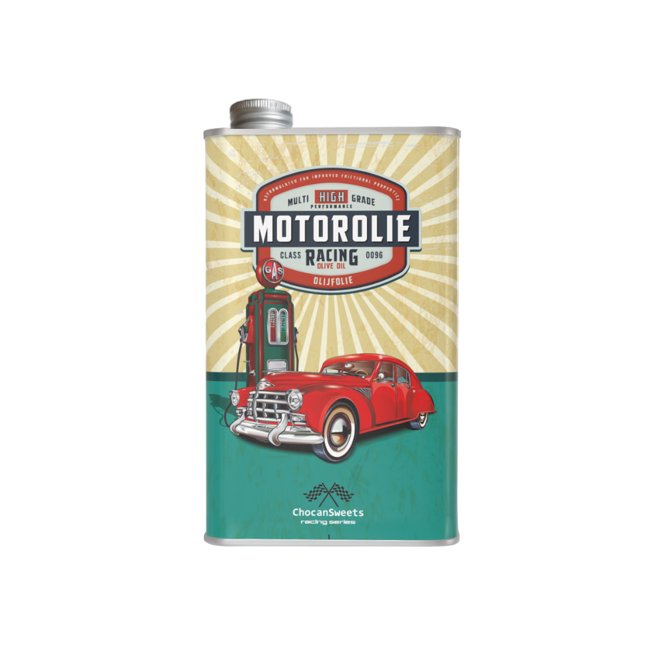 22 - OLIJF - Motorolie oldtimer rood