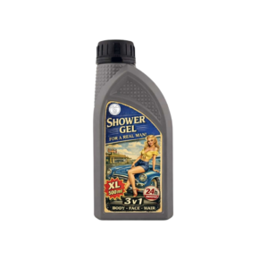 Retro industrial 500 ml shower gel 3in1 – blondine - blauw