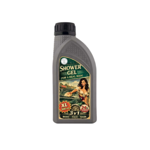 Retro industrial 500 ml shower gel 3in1 – brunette - groen